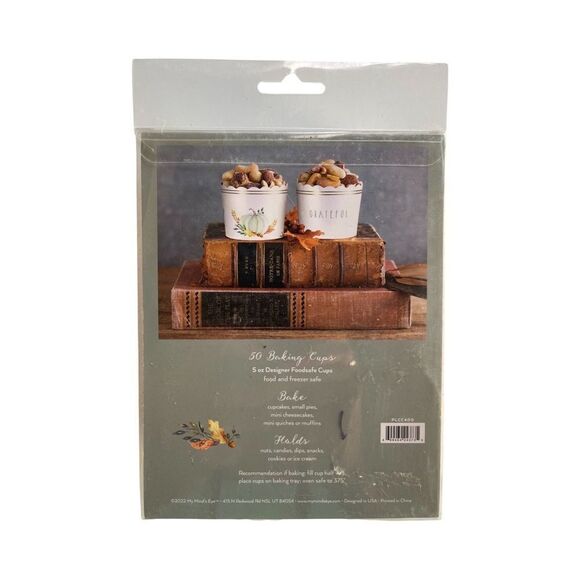 50 Count Fall Grateful Fall Harvest Thanksgiving Cupcake Liners New in Box - Picture 8 of 8